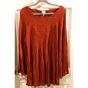 Cupio Burnt Orange Long Sleeved Dress